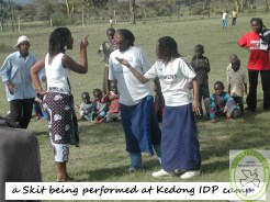 13skit performed at Kedong IDP camp